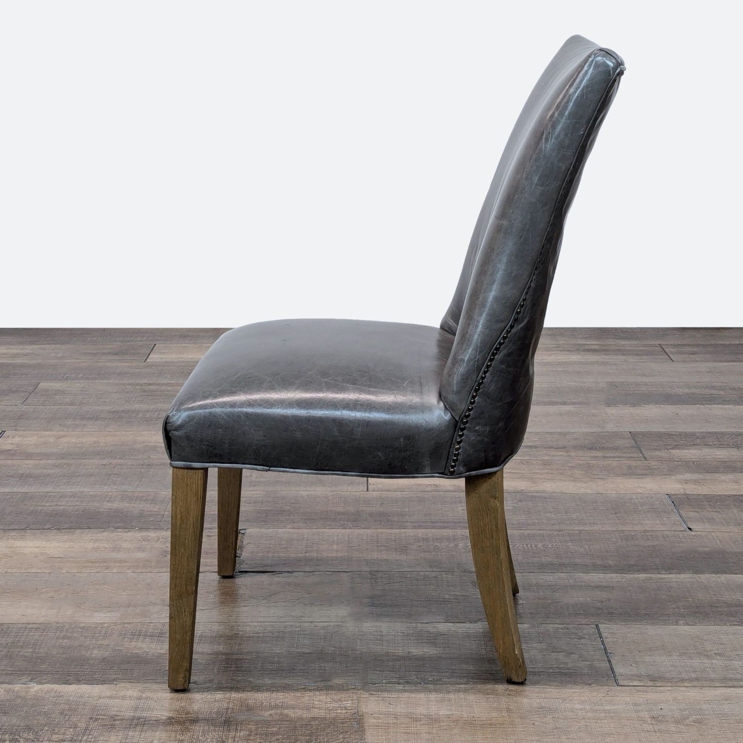 Restoration Hardware 10-piece Leather Parsons Chairs - image-3