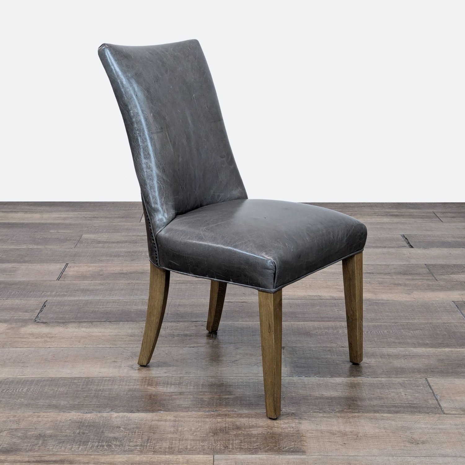 Restoration Hardware 10-piece Leather Parsons Chairs - image-19