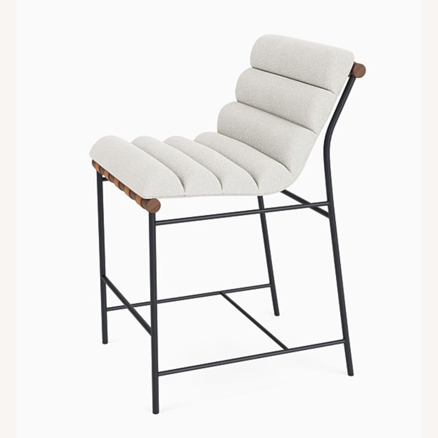 Denver Modern Off White Fabric Mixed Media Counter - image-2