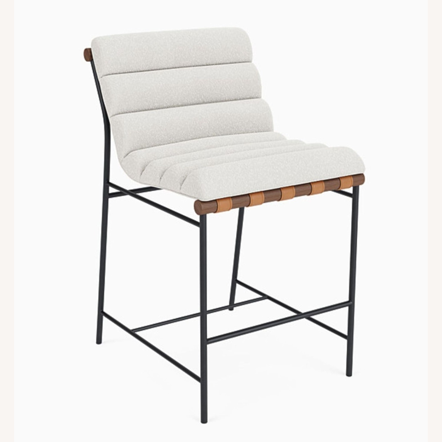 Denver Modern Off White Fabric Mixed Media Counter - image-1