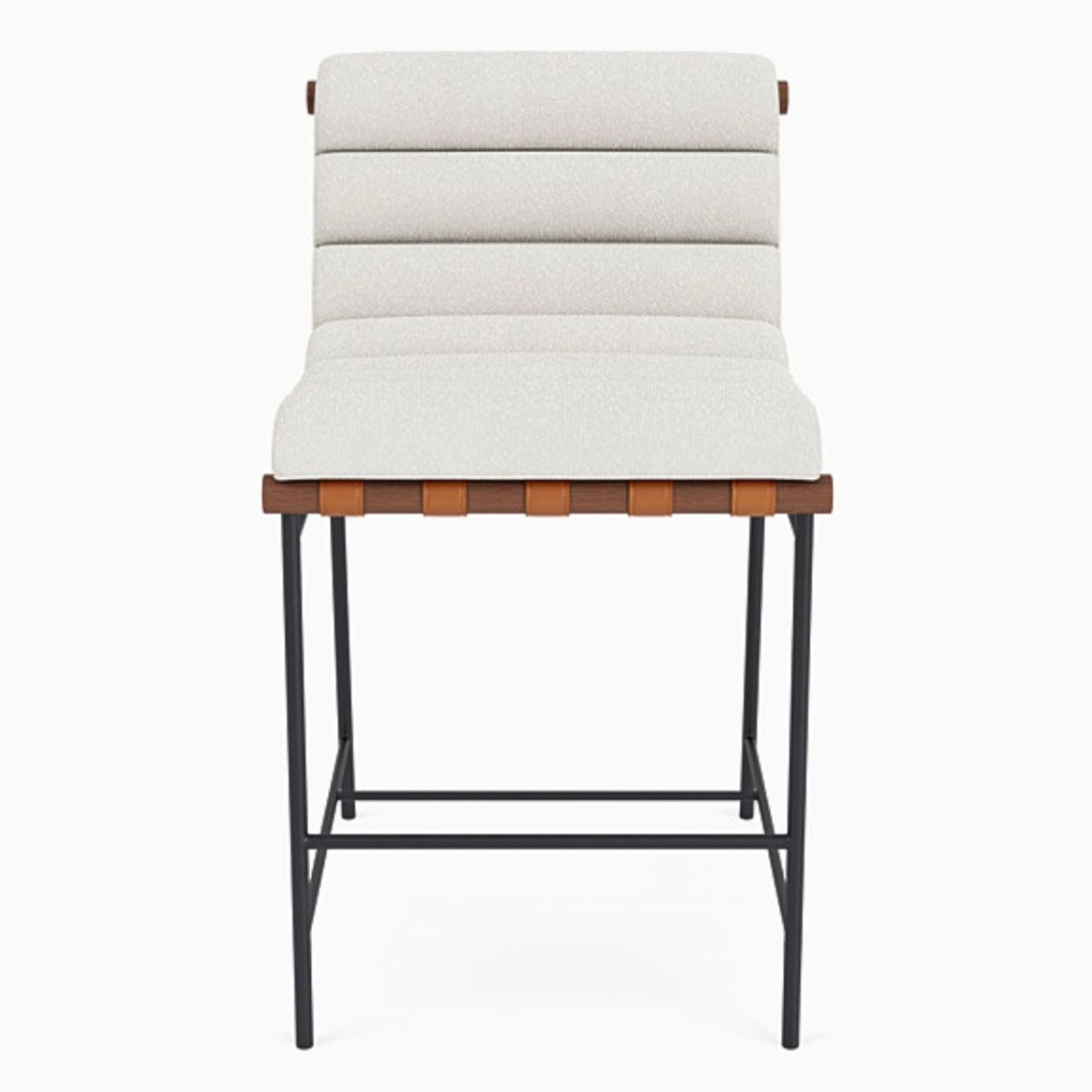 Denver Modern Vail White Boucle Counter Stool - image-2