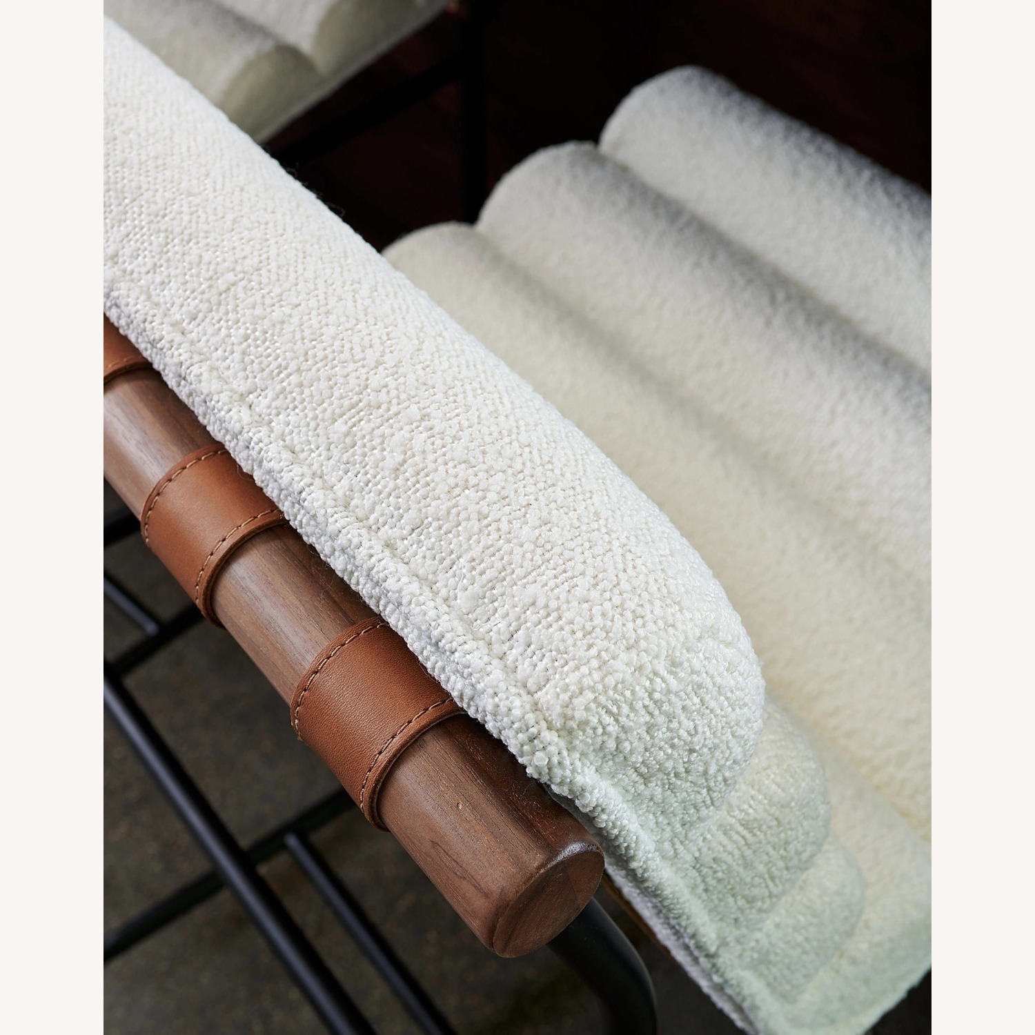 Denver Modern Vail White Boucle Counter Stool - image-5