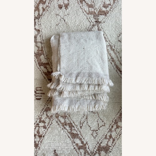 Used Target Pair Cozy Natural / Oatmeal Woven Throws for sale on AptDeco