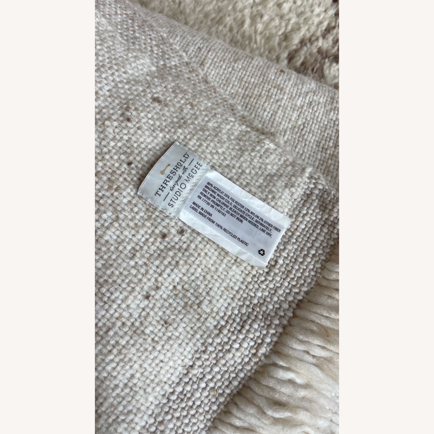 Target Pair Cozy Natural / Oatmeal Woven Throws - image-5