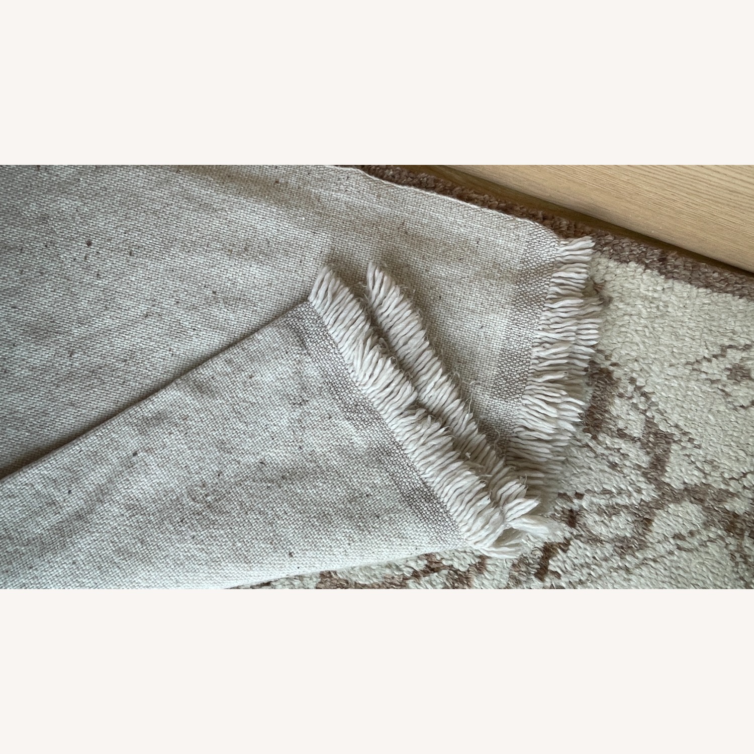 Target Pair Cozy Natural / Oatmeal Woven Throws - image-2