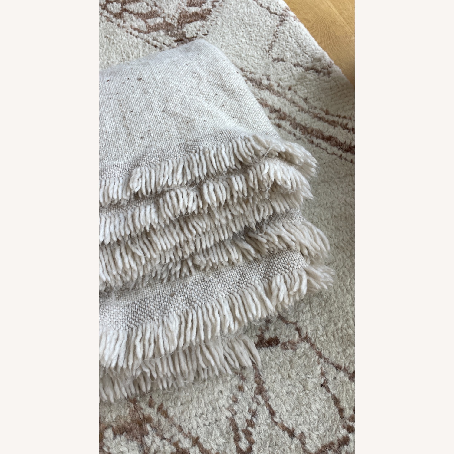 Target Pair Cozy Natural / Oatmeal Woven Throws - image-3
