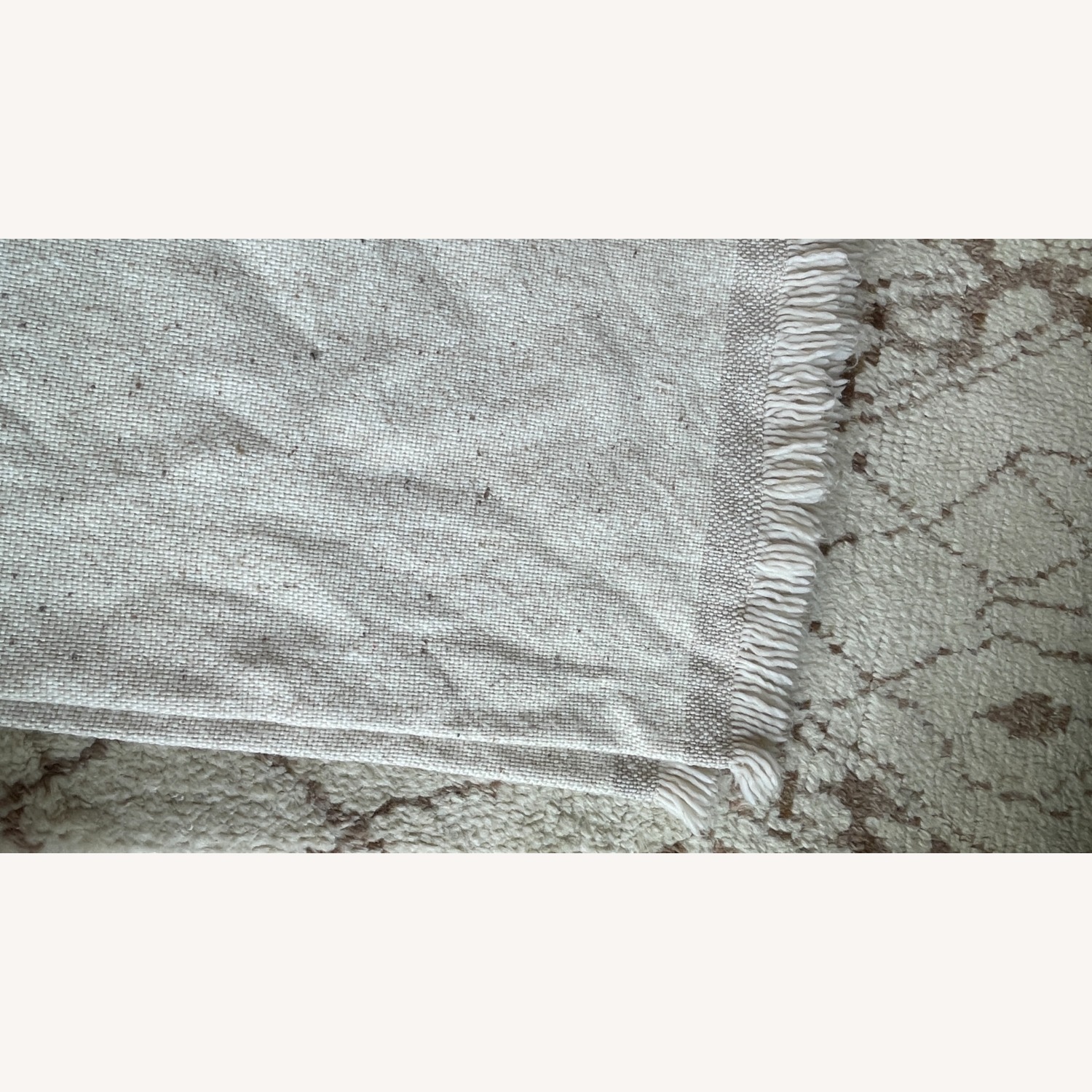 Target Pair Cozy Natural / Oatmeal Woven Throws - image-1