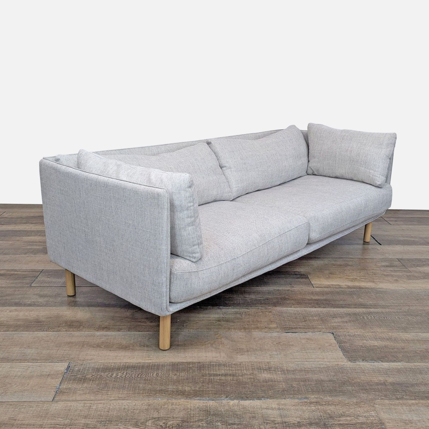 Crate and Barrel Wells Modern 84" Sofa in Gravel - image-6