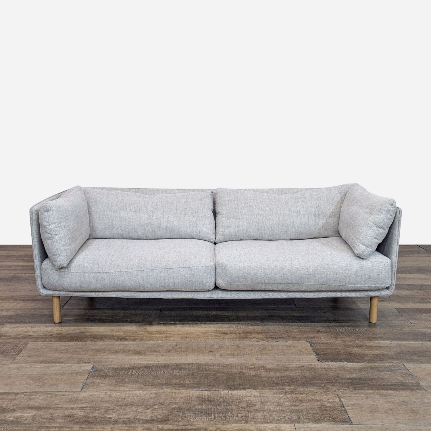 Crate and Barrel Wells Modern 84" Sofa in Gravel - image-7