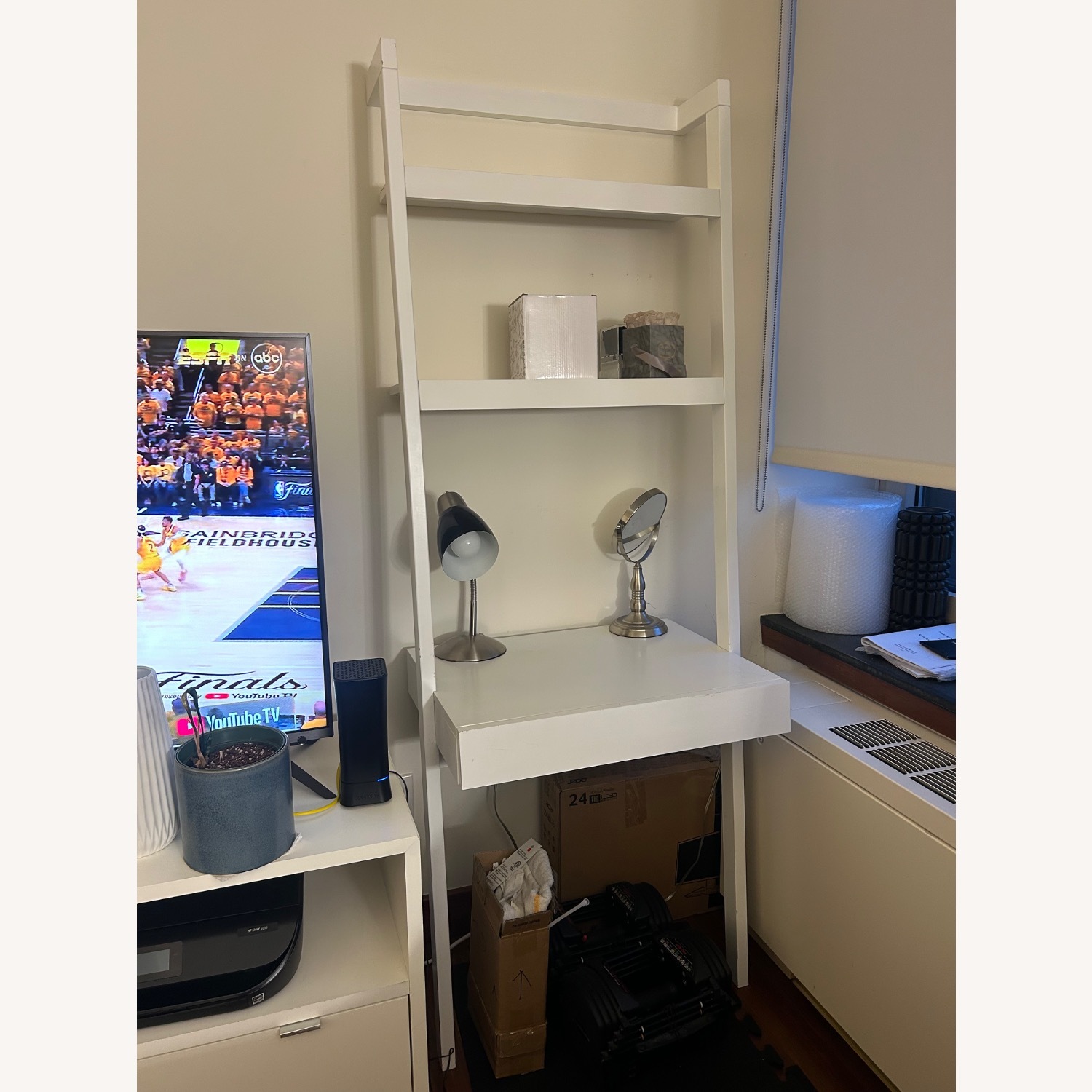 Crate & Barrel Sawyer White Desk - image-2