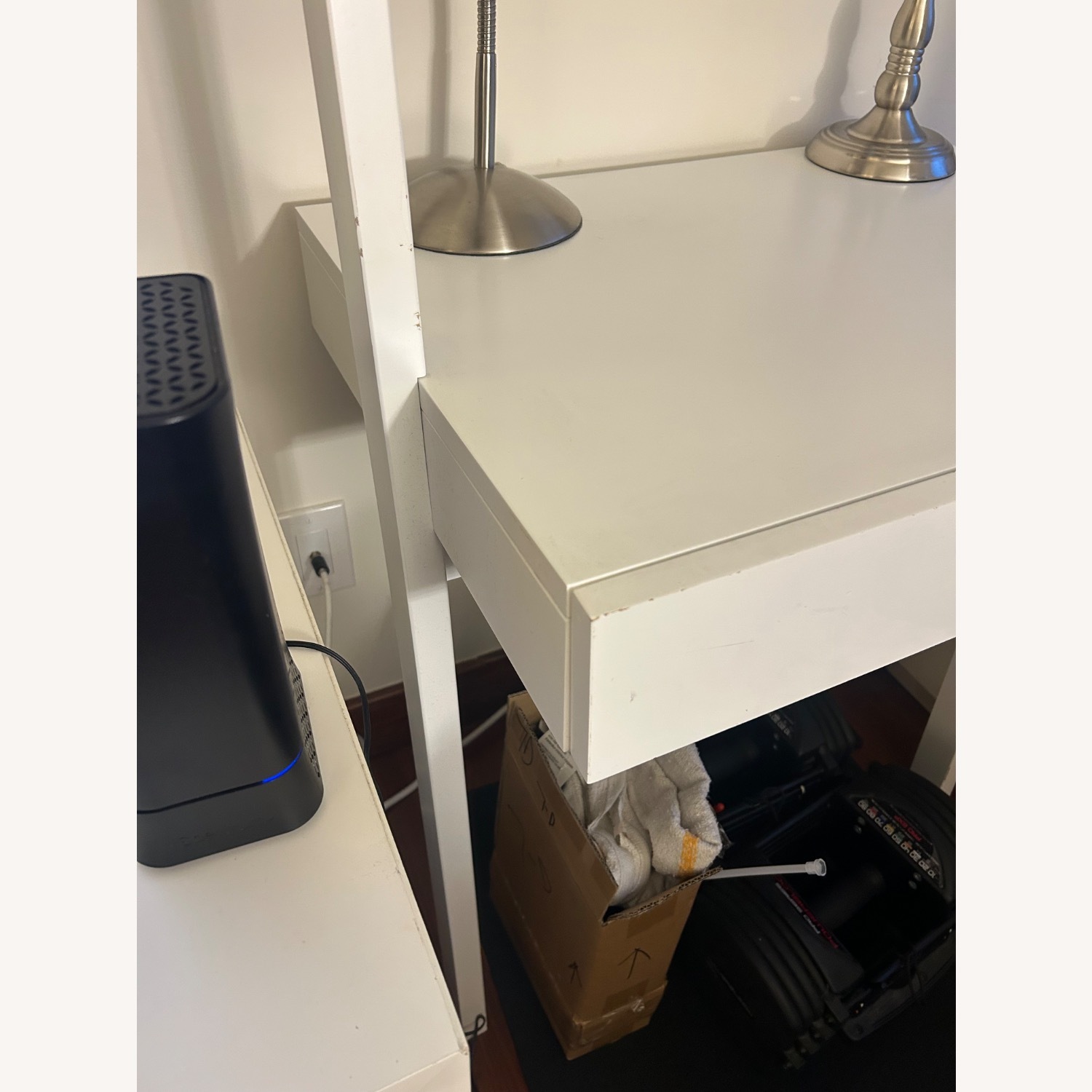 Crate & Barrel Sawyer White Desk - image-7