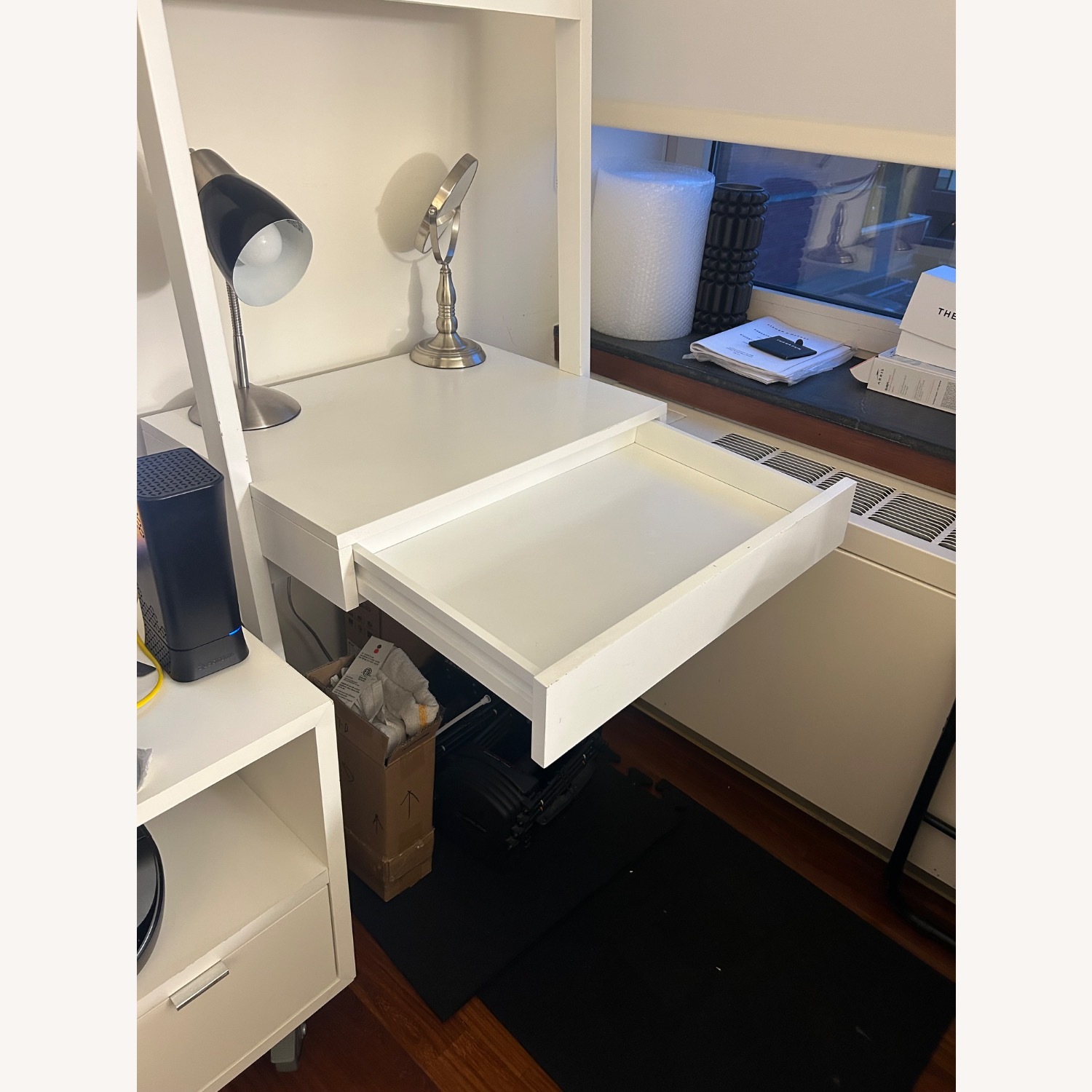 Crate & Barrel Sawyer White Desk - image-9