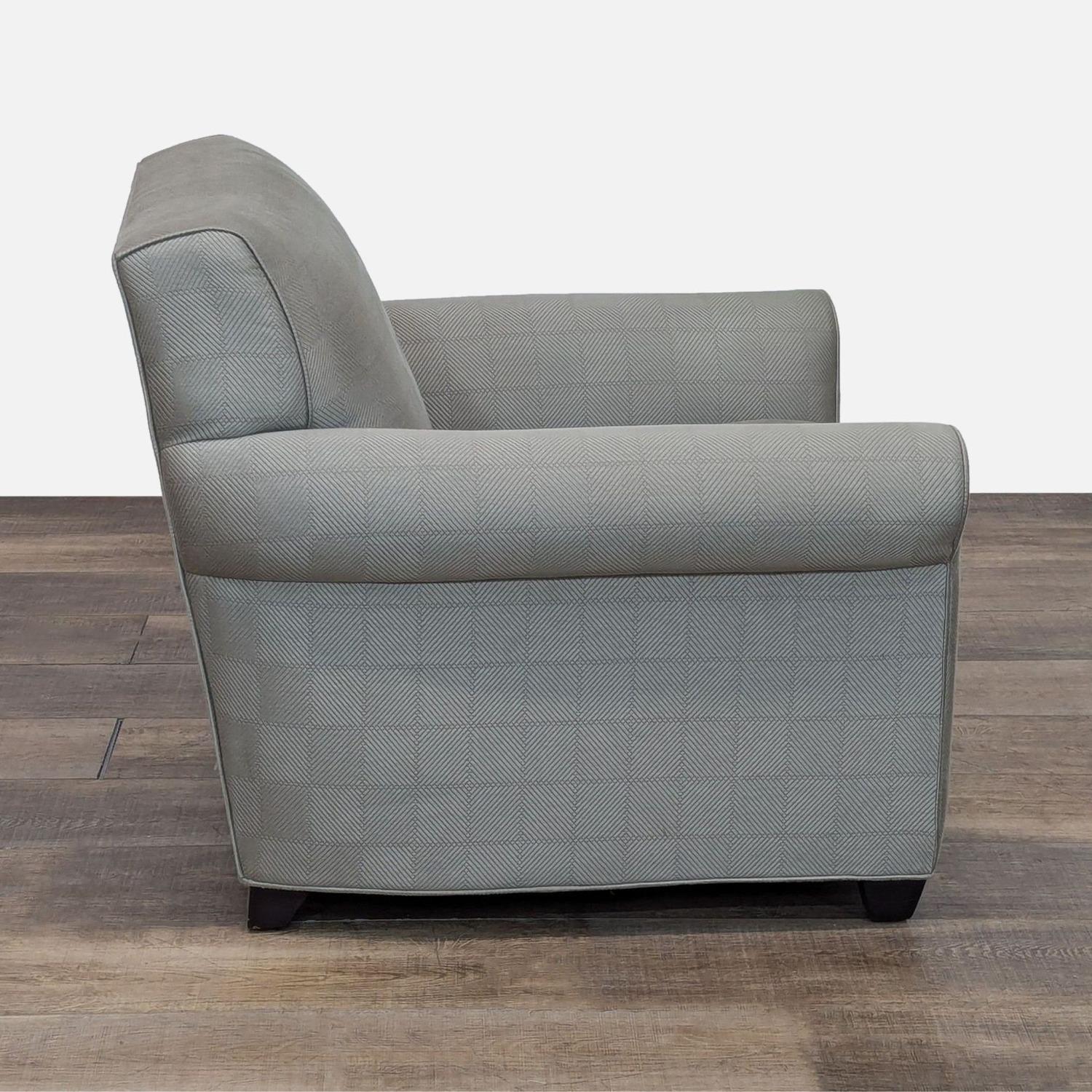 Crate & Barrel Classic Rolled Arm Chair inTextured - image-8