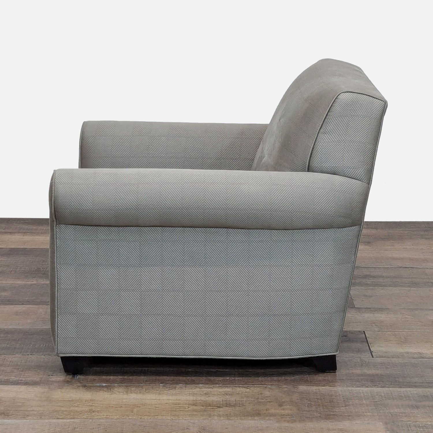 Crate & Barrel Classic Rolled Arm Chair inTextured - image-5