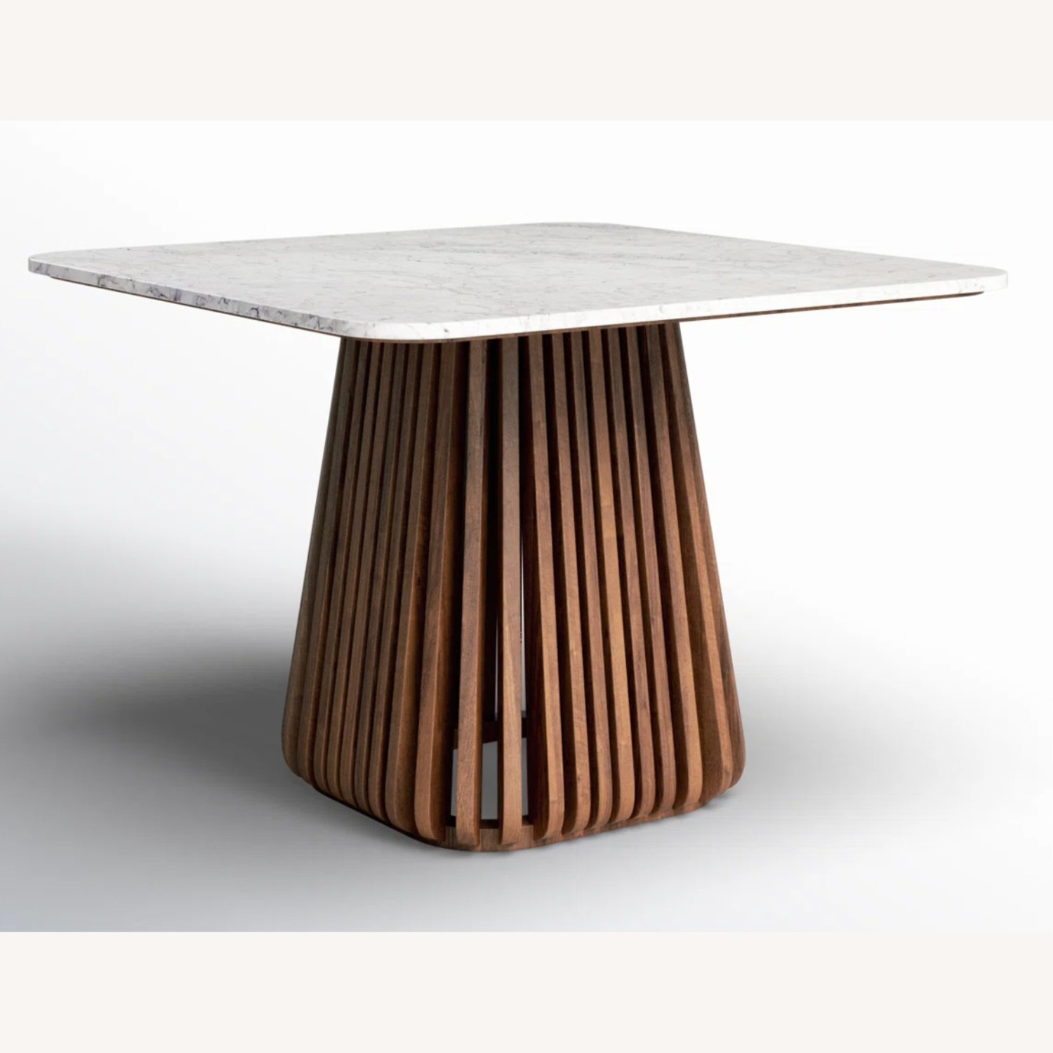 AllModern Kendall Solid Wood & Marble Square Dining Table - image-2