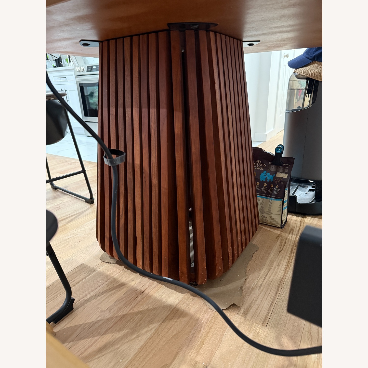 AllModern Kendall Solid Wood & Marble Square Dining Table - image-7