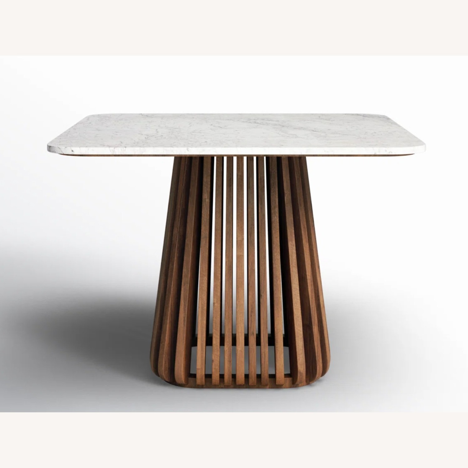 AllModern Kendall Solid Wood & Marble Square Dining Table - image-0
