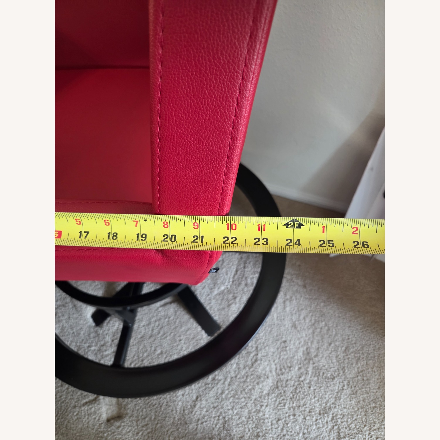 Red Rocker Swivel Bar Stools (Counter Height) - image-6