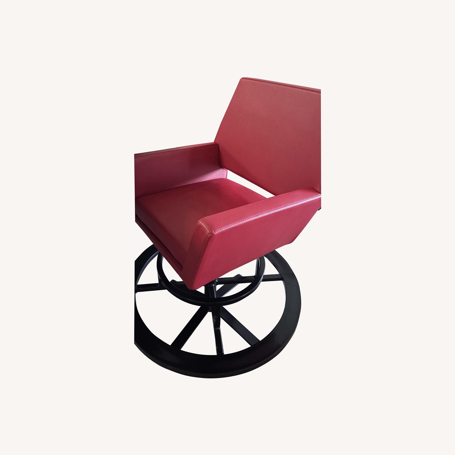 Red Rocker Swivel Bar Stools (Counter Height) - image-0