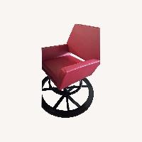 Red Rocker Swivel Bar Stools (Counter Height)
