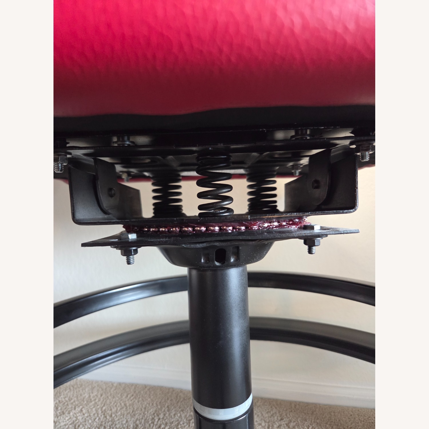 Red Rocker Swivel Bar Stools (Counter Height) - image-4