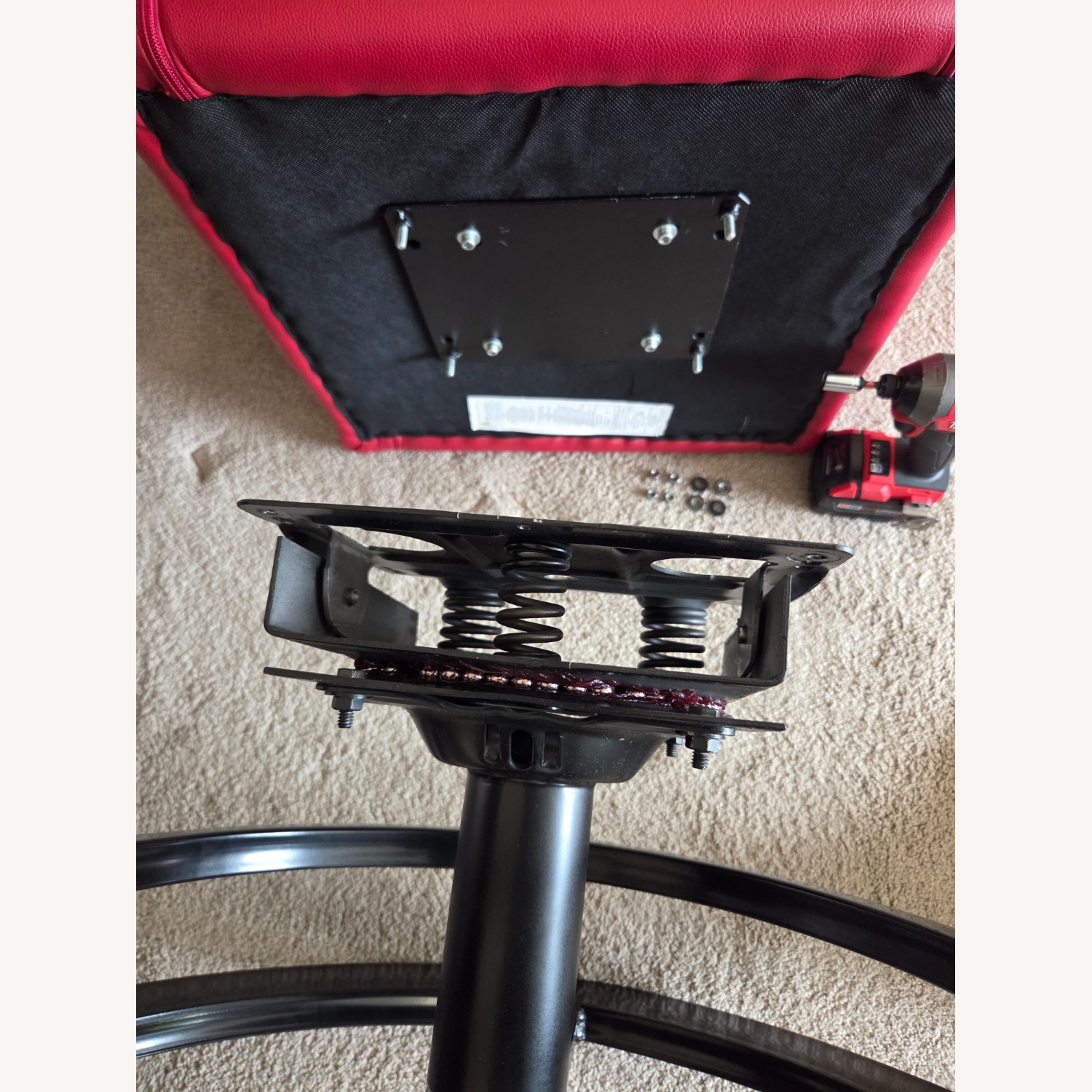 Red Rocker Swivel Bar Stools (Counter Height) - image-19