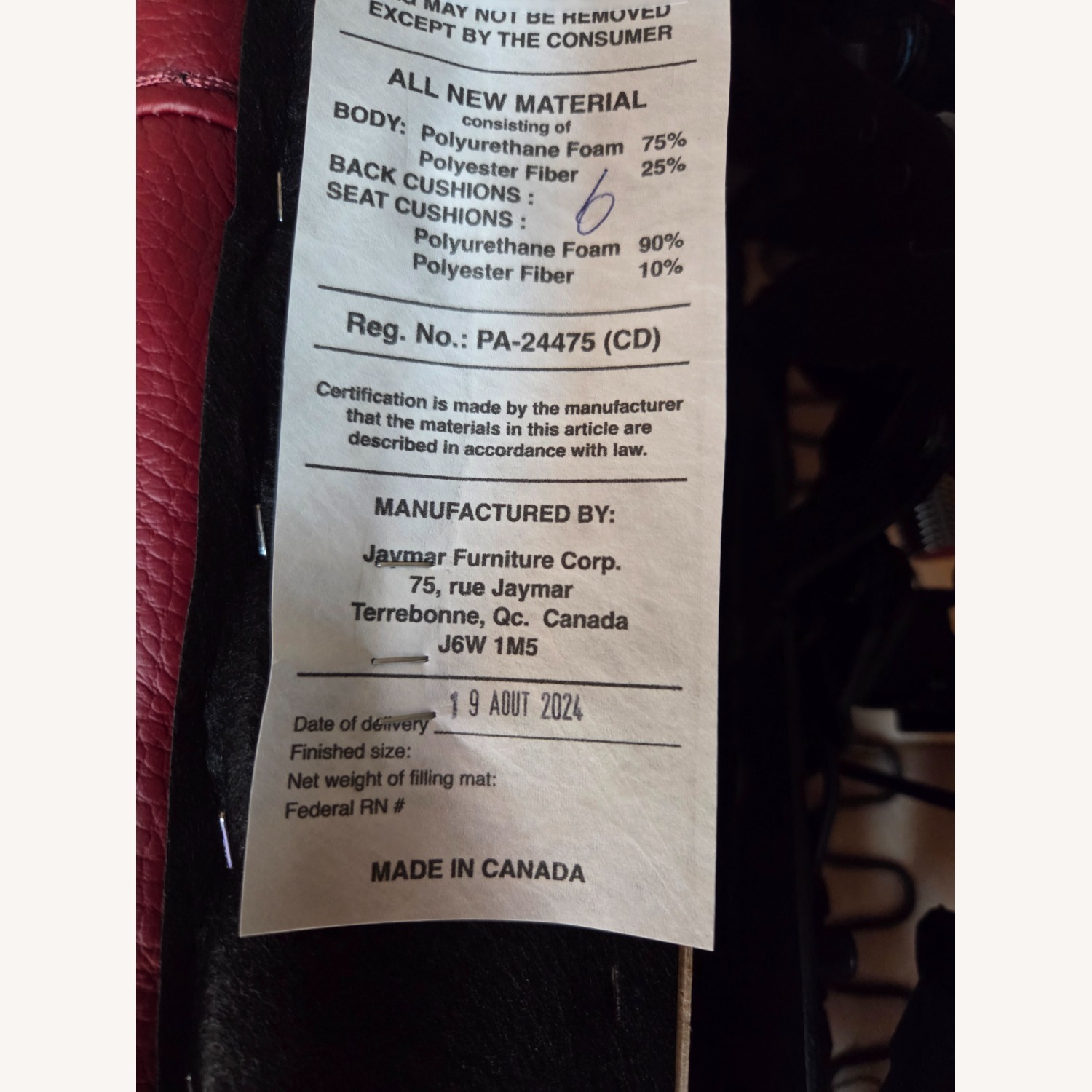 Red Leather Rocker Swivel Recliner (Jaymar Brand) - image-14