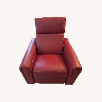 Red Leather Rocker Swivel Recliner (Jaymar Brand)