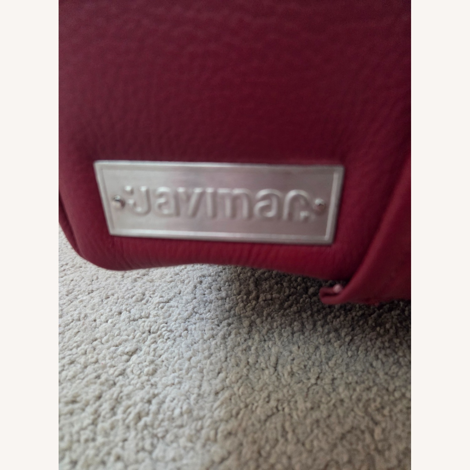 Red Leather Rocker Swivel Recliner (Jaymar Brand) - image-6