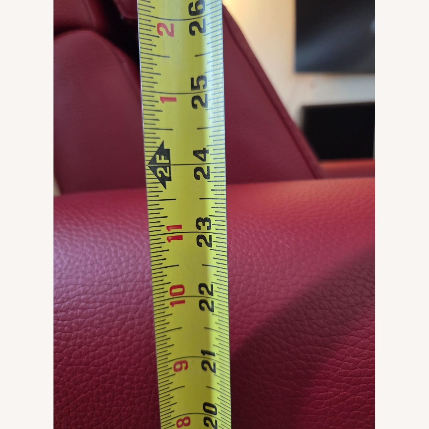 Red Leather Rocker Swivel Recliner (Jaymar Brand) - image-8