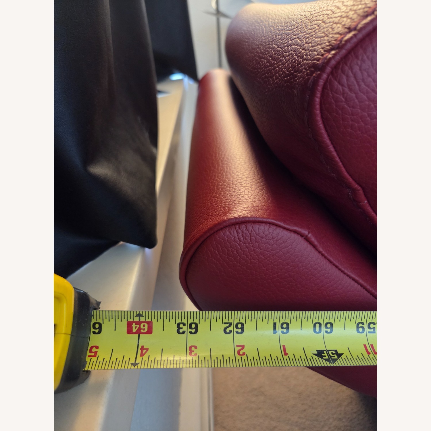 Red Leather Rocker Swivel Recliner (Jaymar Brand) - image-11