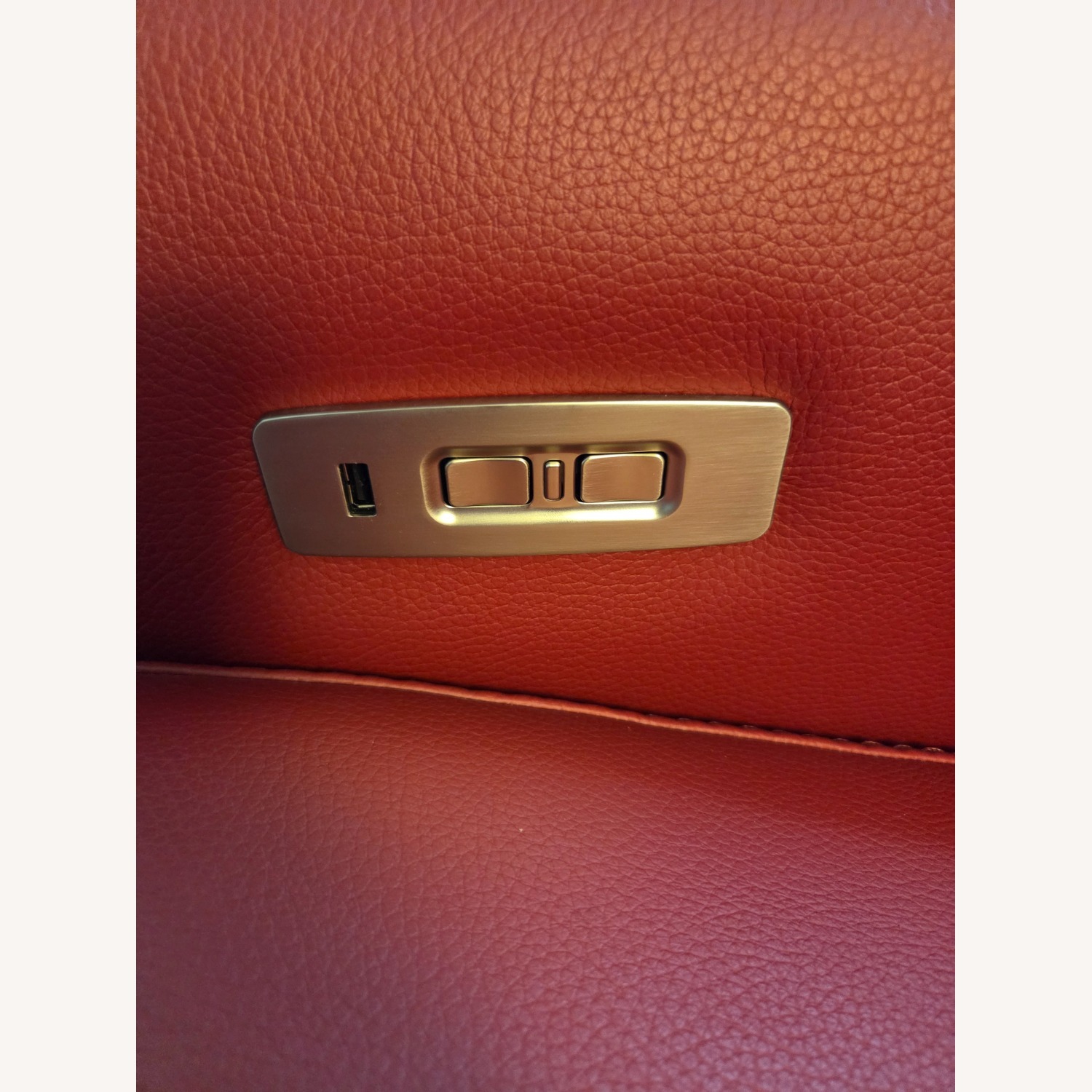 Red Leather Rocker Swivel Recliner (Jaymar Brand) - image-4