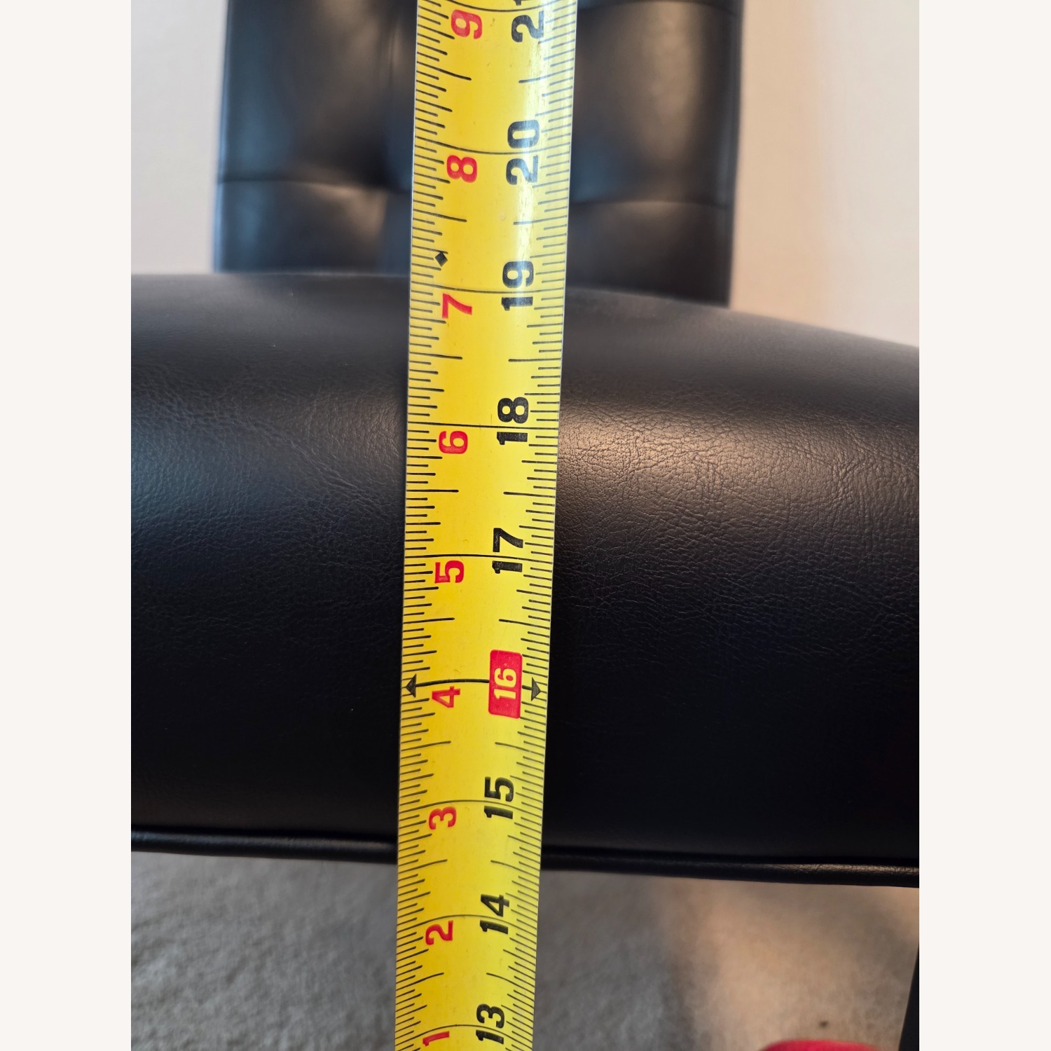 Black Tufted Kitchen/Decorative Cushion Chairs - image-5