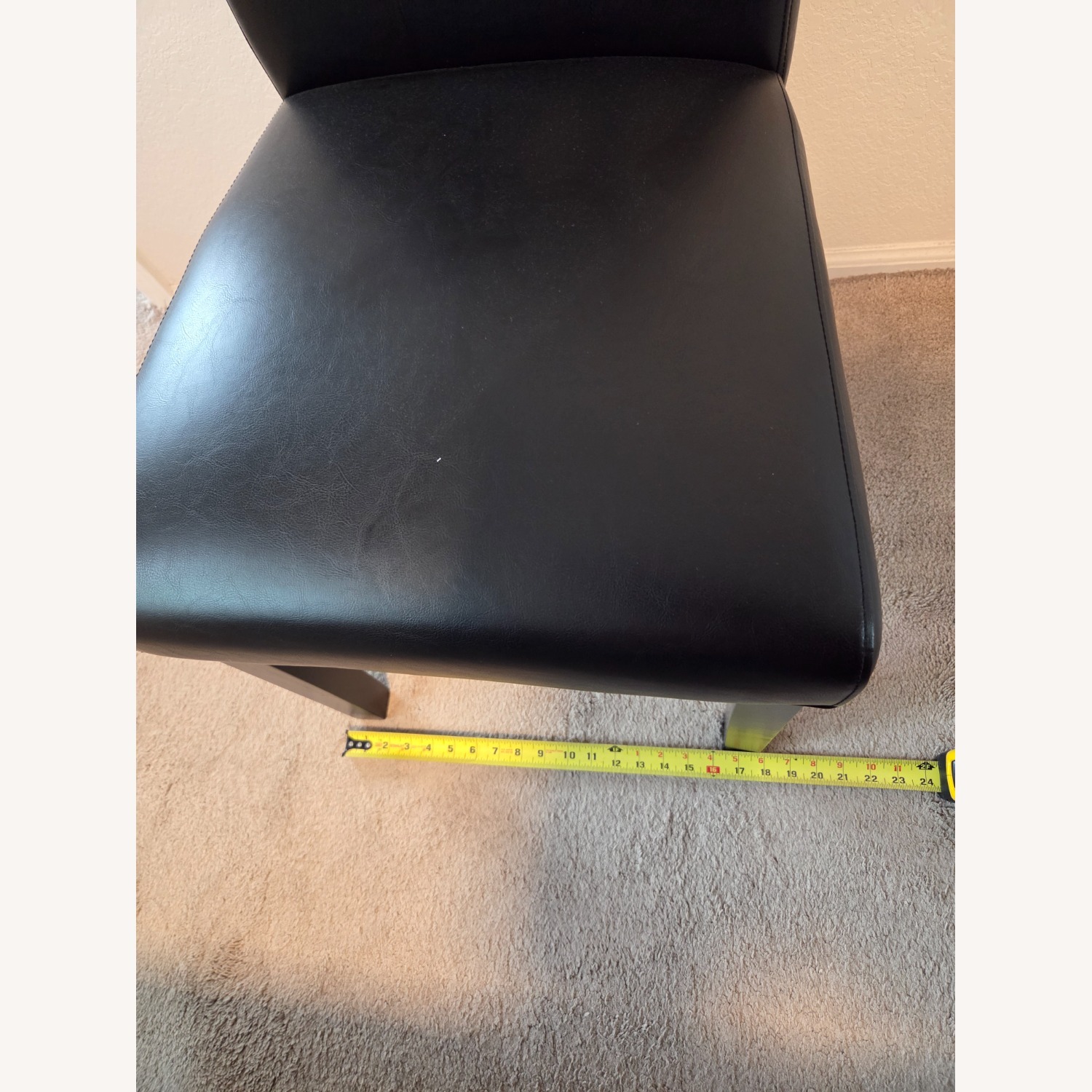 Black Tufted Kitchen/Decorative Cushion Chairs - image-6