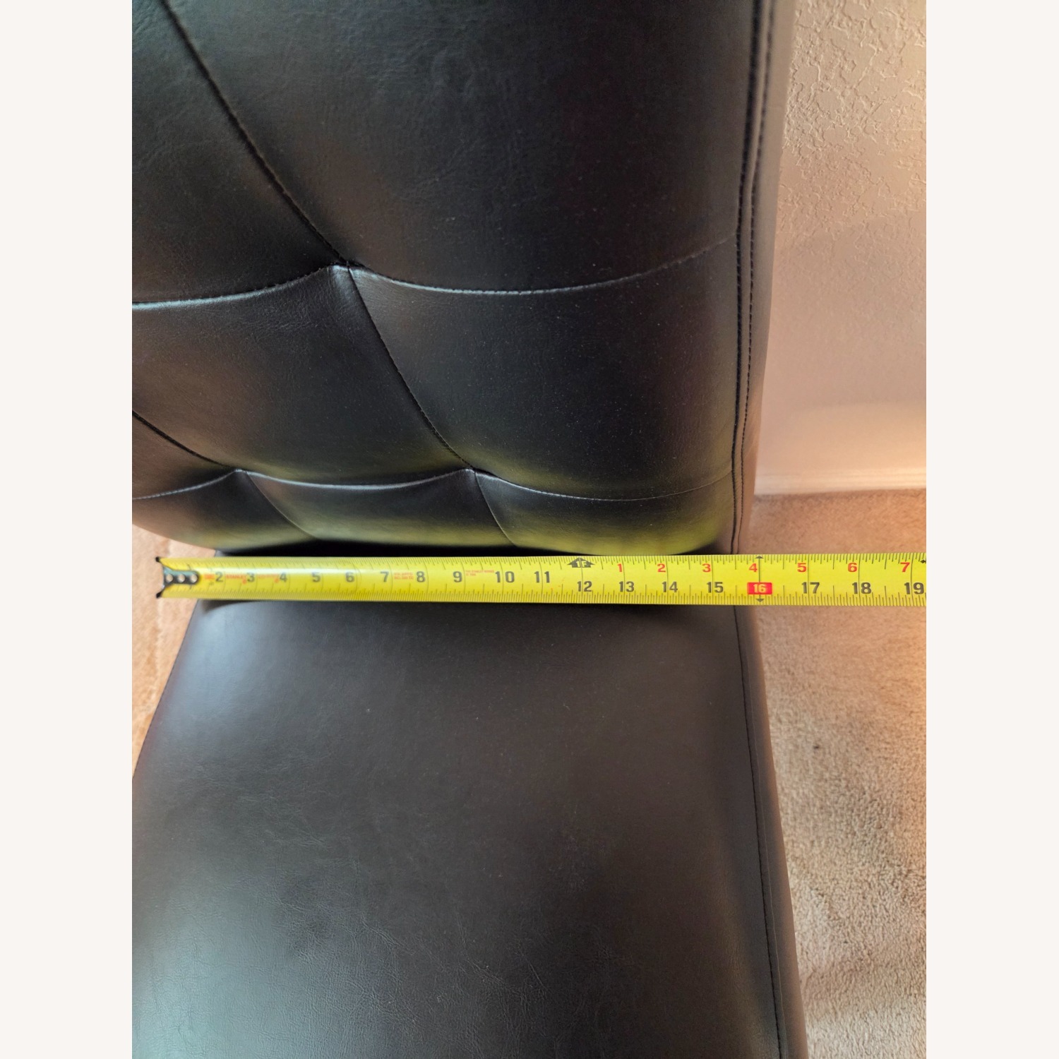 Black Tufted Kitchen/Decorative Cushion Chairs - image-7