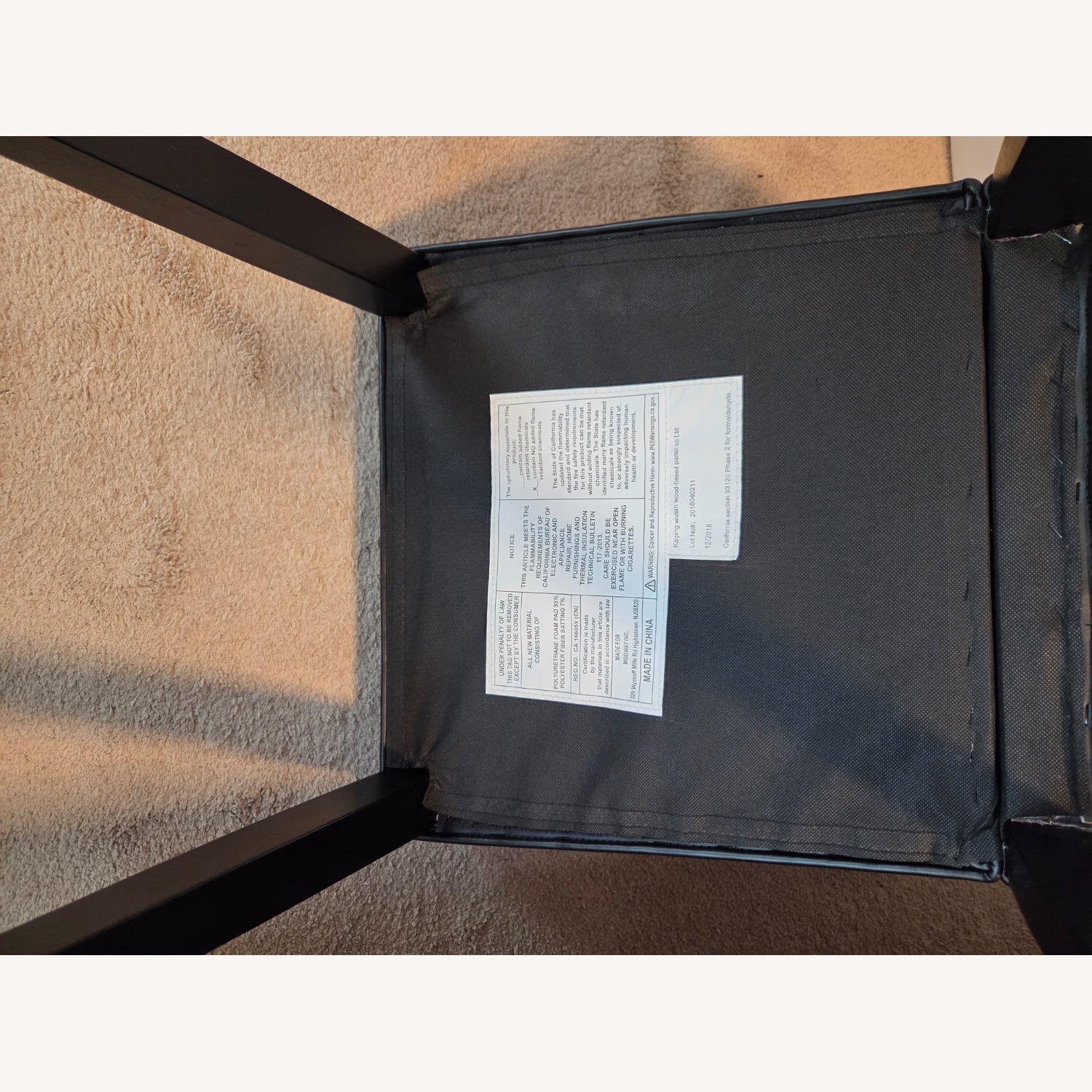 Black Tufted Kitchen/Decorative Cushion Chairs - image-4