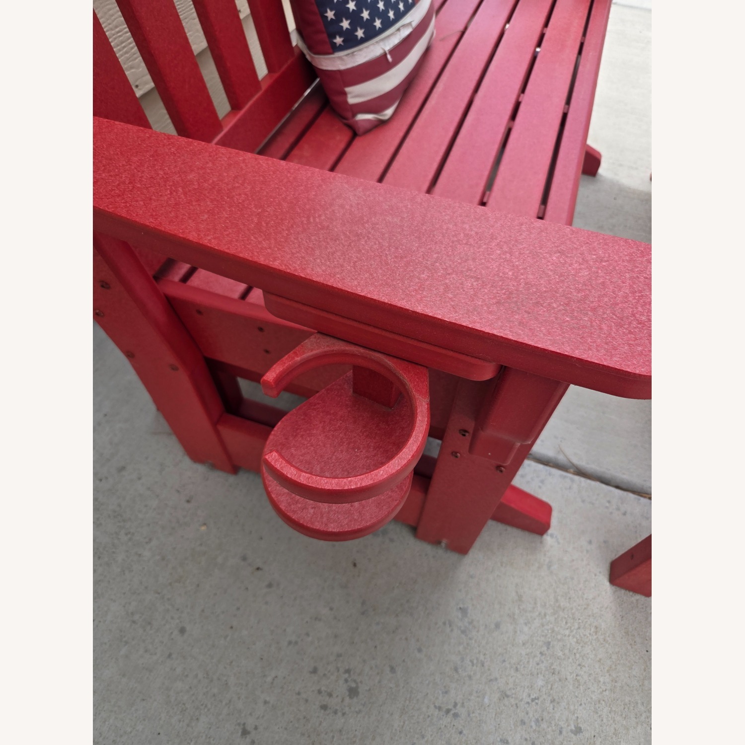 Red DURAWOOD Poly Glider and Bench - image-3