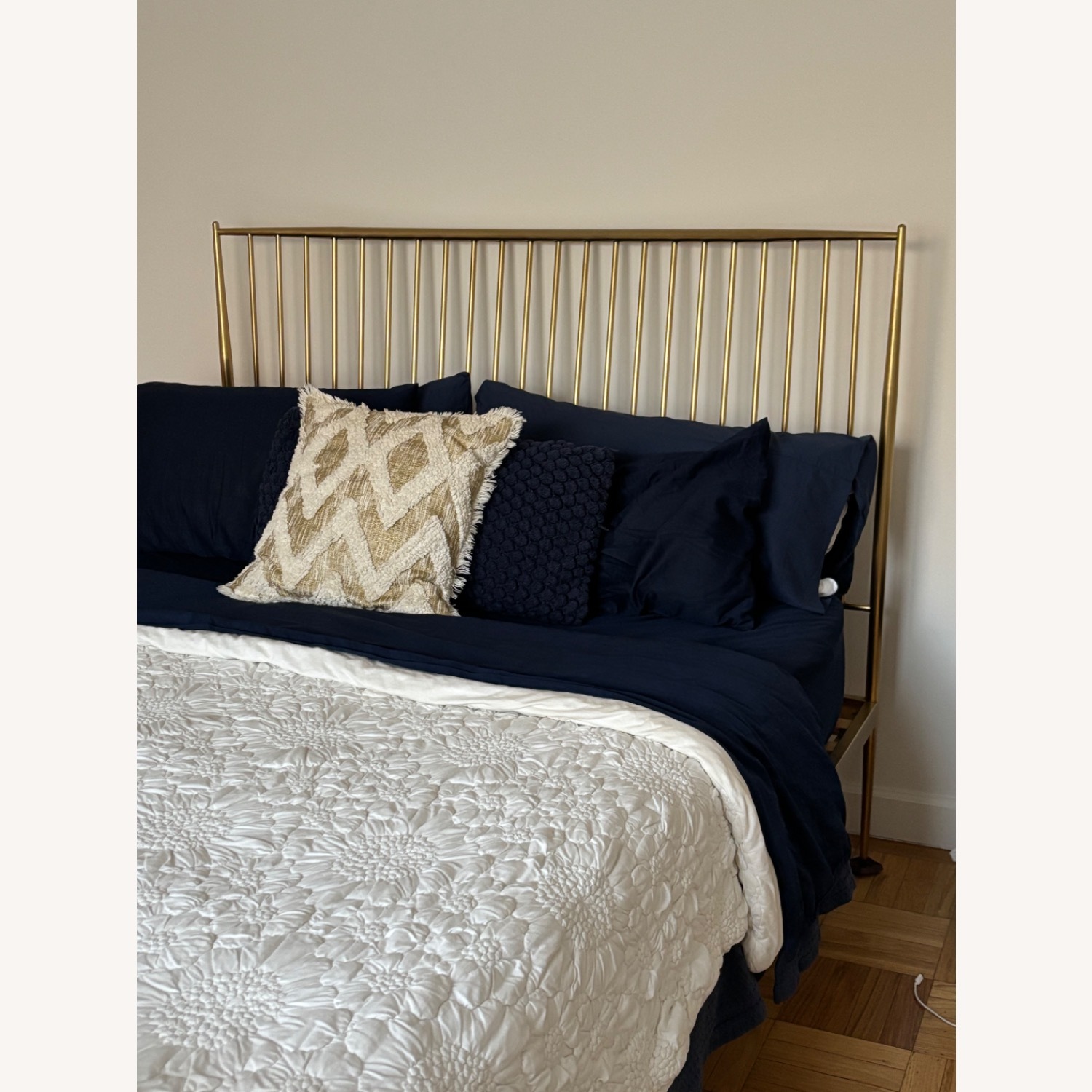 West Elm Stella Gold Bed - image-1