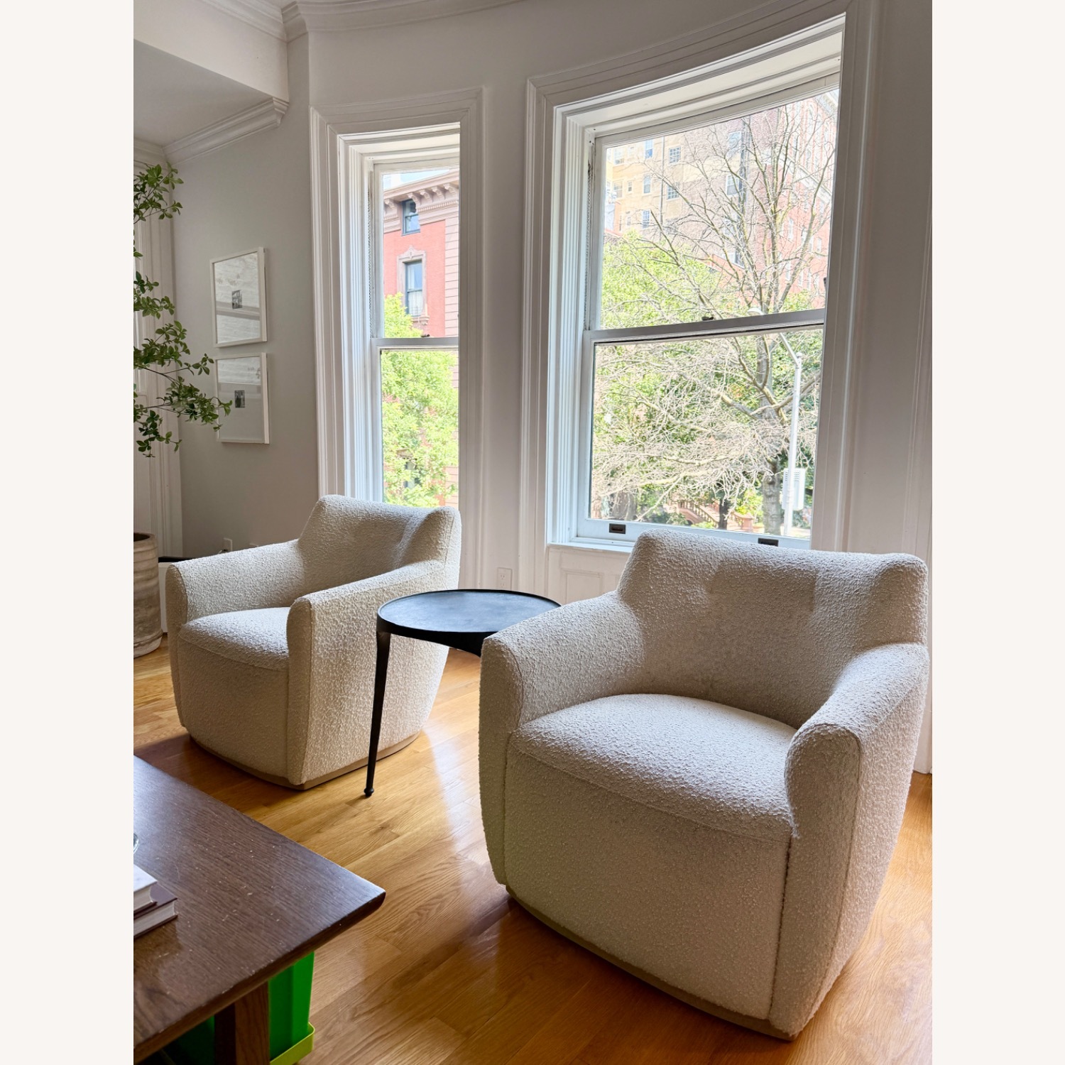 Pair of McGee and Co Alford Boucle Armchairs - image-5