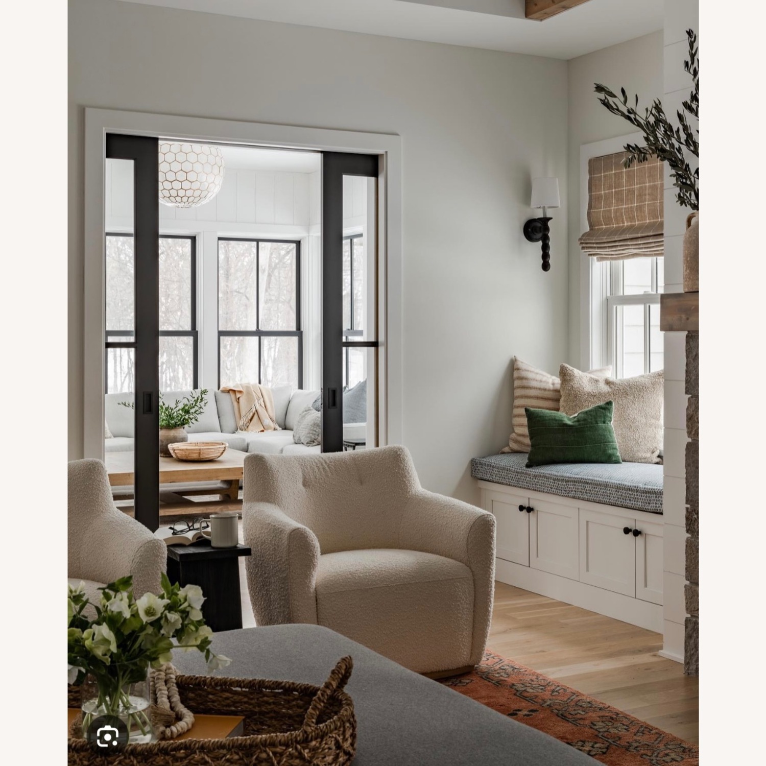 Pair of McGee and Co Alford Boucle Armchairs - image-3