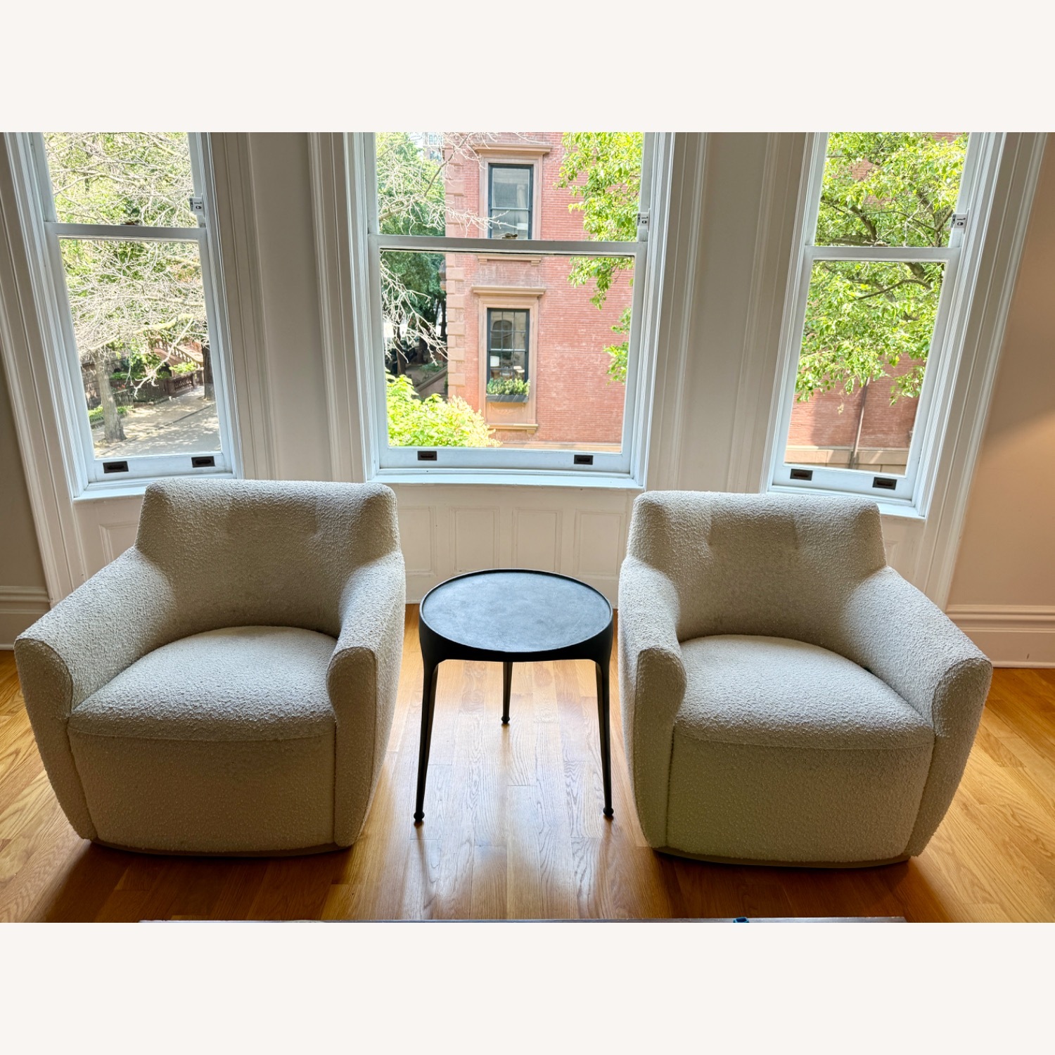 Pair of McGee and Co Alford Boucle Armchairs - image-6