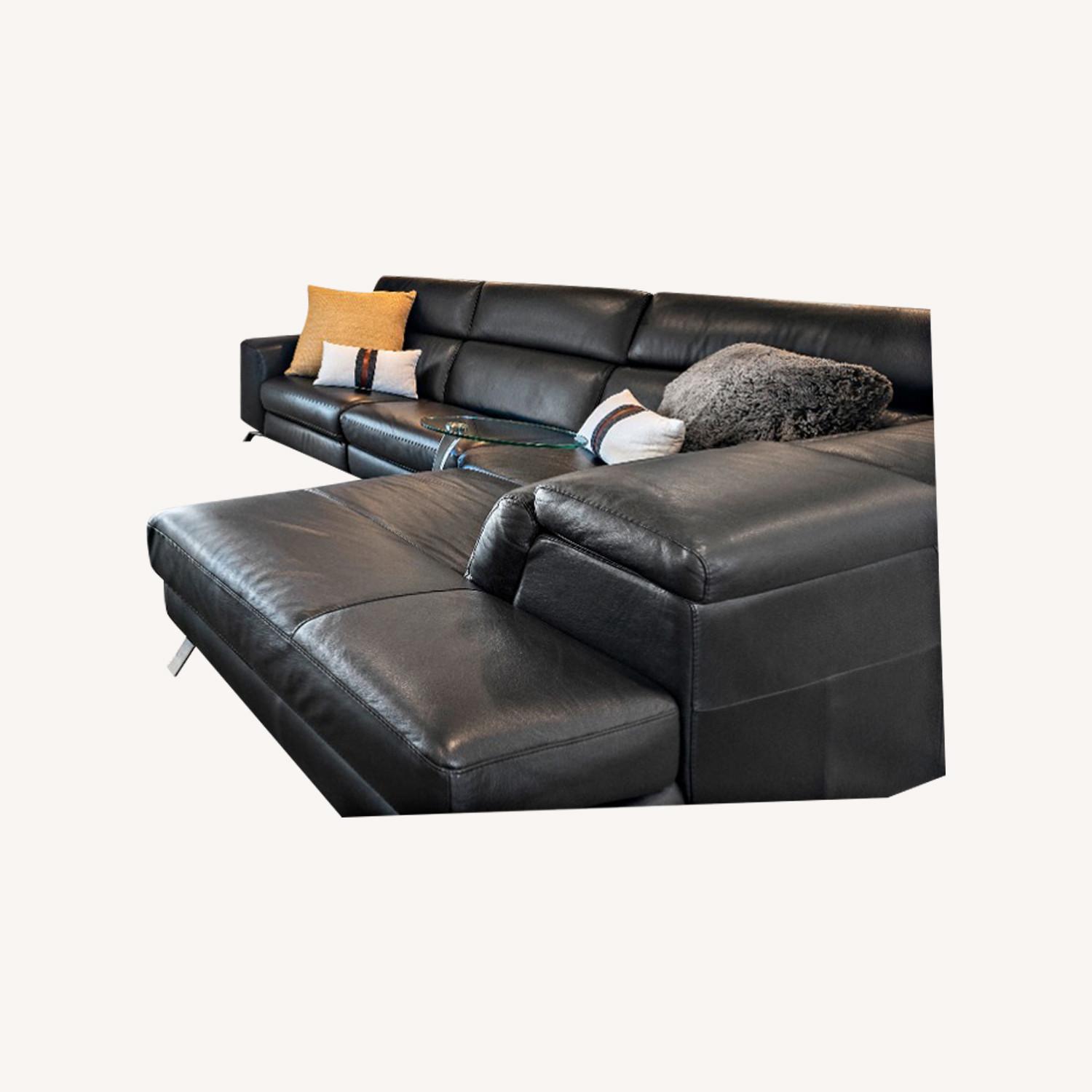 Natuzzi Leather Luxury With Power Seat - image-0