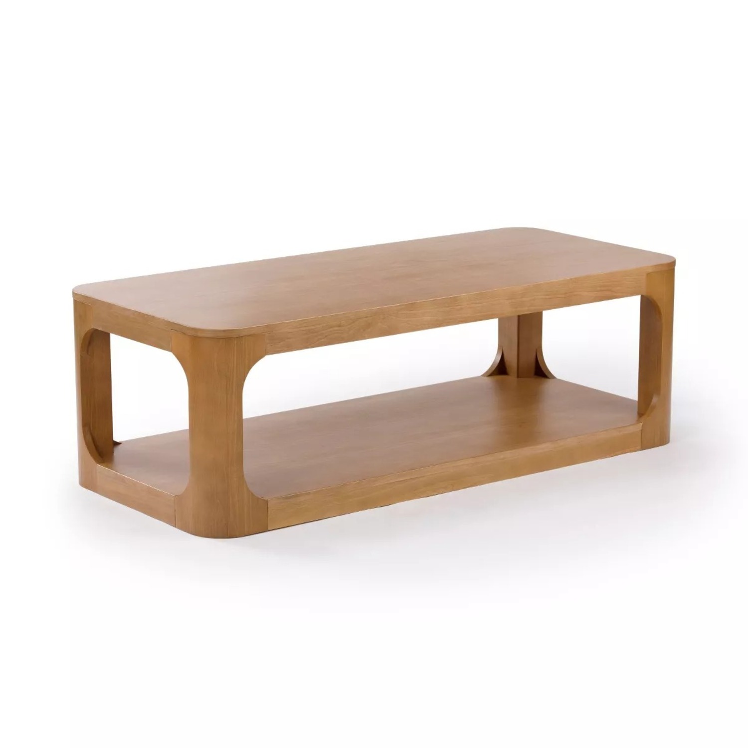 Solid Wood Forma Coffee Table,  with Storage Shelf - image-3