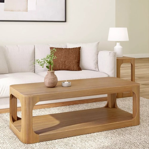 Used Solid Wood Forma Coffee Table,  with Storage Shelf for sale on AptDeco