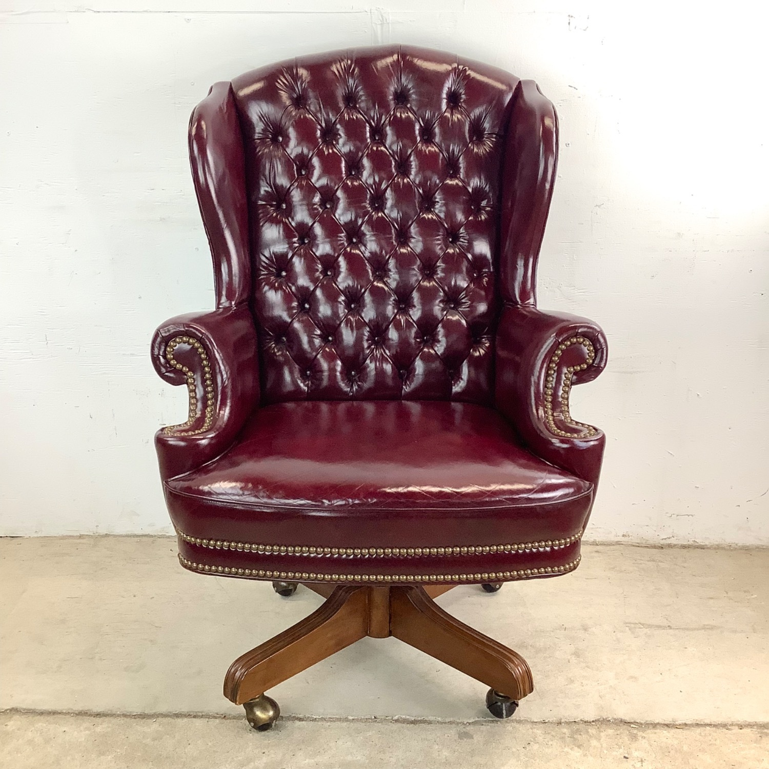 Tufted Chesterfield Executive Desk Chair - image-1