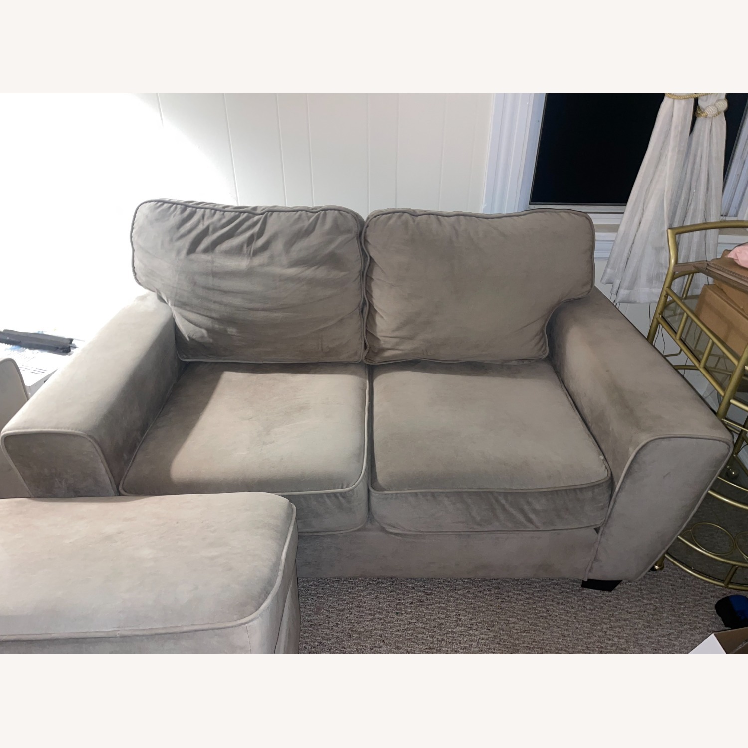Couch Set and Storage Ottoman - image-3