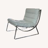Natuzzi Italian Leather Slipper Chair