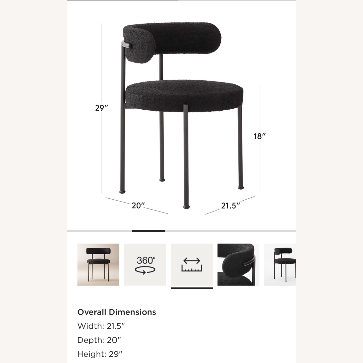 CB2 Inesse Boucle Dining Chairs, Set of 4 - image-5