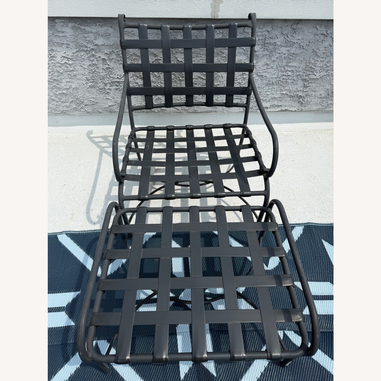 Brown Jordan Outdoor Lounge Chair and Ottoman - image-1