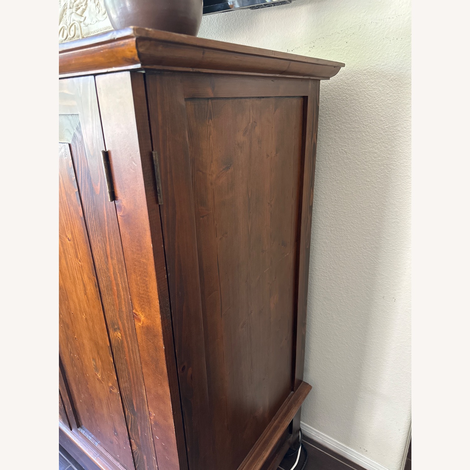 Dark Brown Sturdy Piece With TV Cutout - image-2